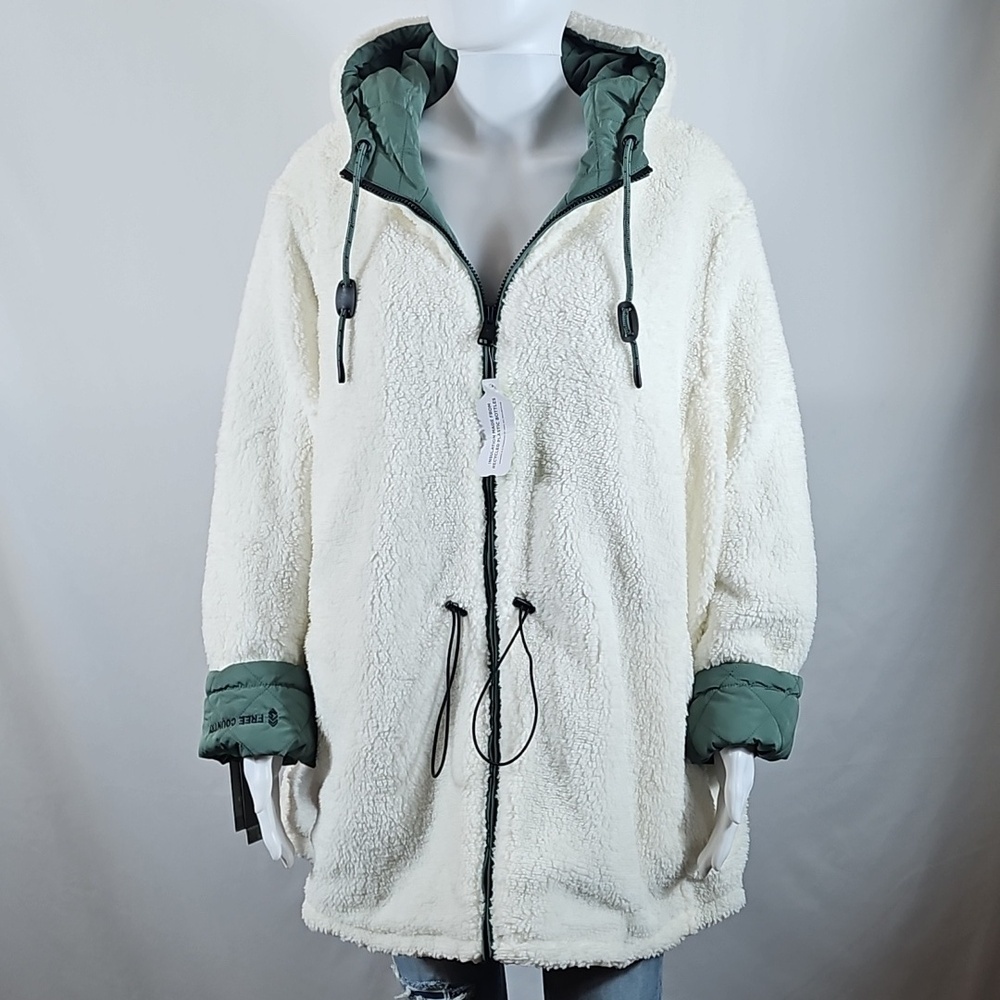 NWT Free Country Swith It Up Cloud Lite Reversible Quilted Coat In Bayleaf Green - Picture 3 of 16